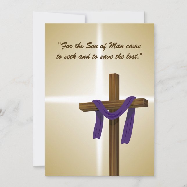 Easter Lent Cross Purple Drape Resurrection Day (Front)