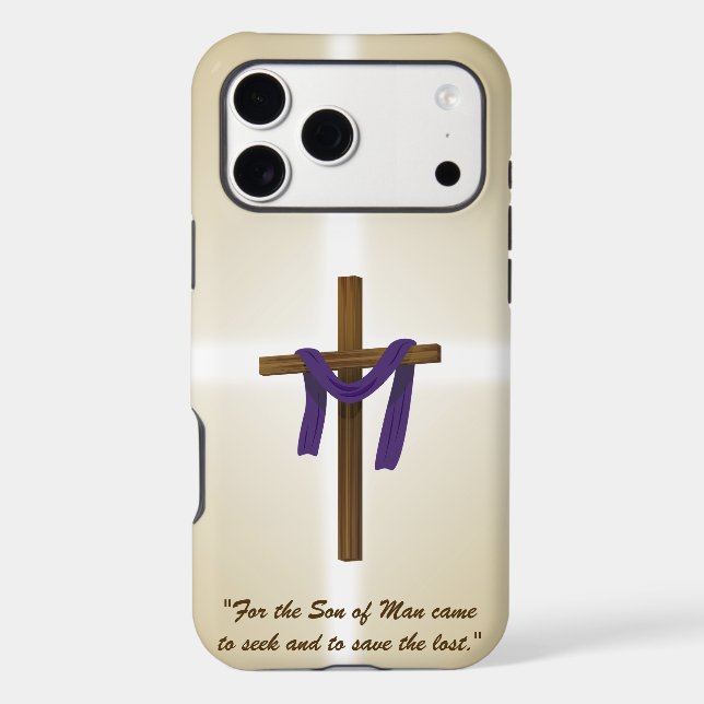 Easter Lent Cross Purple Drape Resurrection Day (Back)
