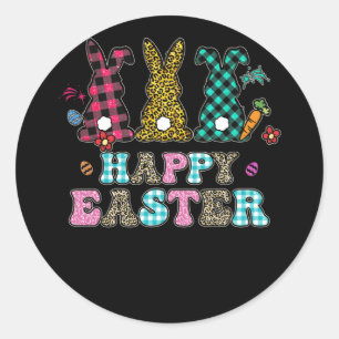 Easter Leopard Bunny Rabbit Palm Sunday Classic Round Sticker