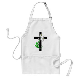 Easter Lilies and Cross Standard Apron
