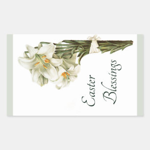 Easter Lilies Rectangular Sticker