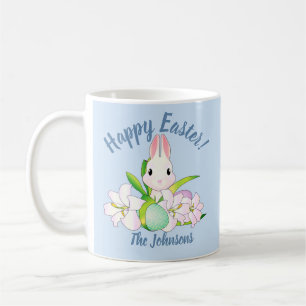 Easter Lilies & Sweet Bunnies Coffee Mug