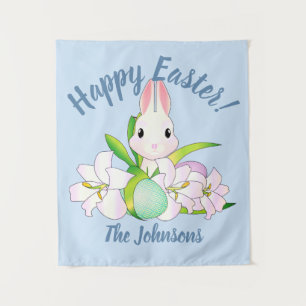 Easter Lilies & Sweet Bunnies Tapestry