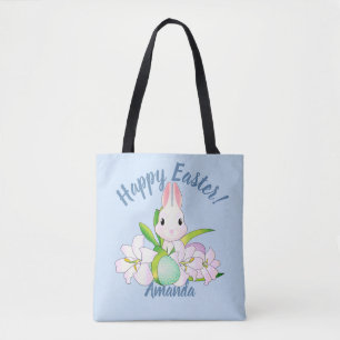 Easter Lilies & Sweet Bunnies Tote Bag