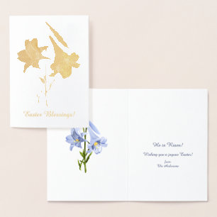 Easter Lily Bouquet Foil Card