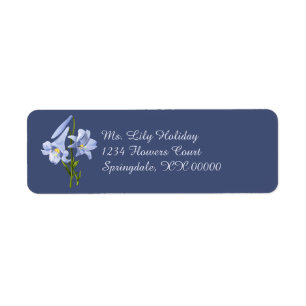 Easter Lily Bouquet Return Address Label