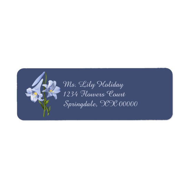 Easter Lily Bouquet Return Address Label (Front)
