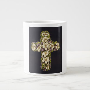 Easter Lily Cross Large Coffee Mug