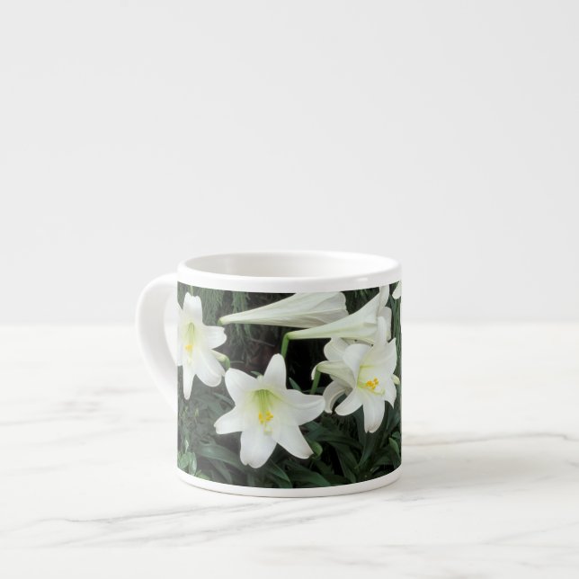 Easter Lily (Lilium regale) Espresso Cup (Front Left)