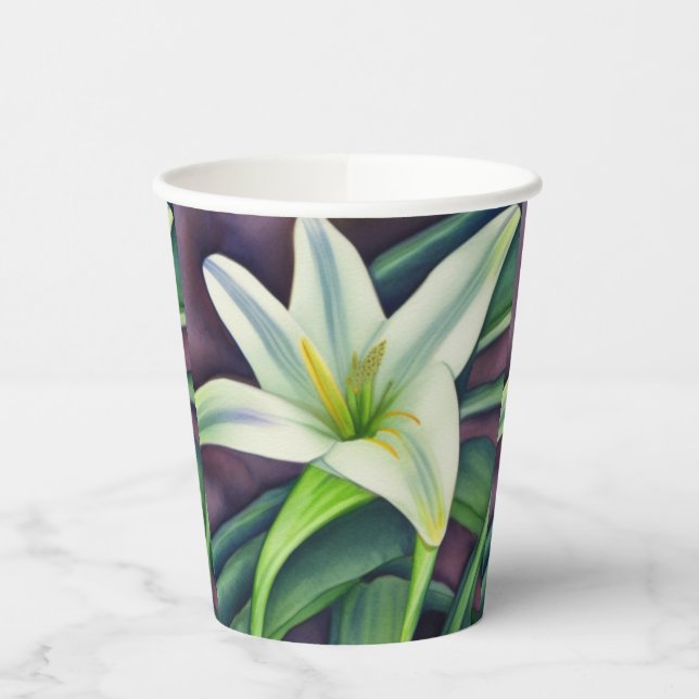 Easter Lily Paper Cups (Left)