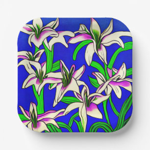 Easter Lily Paper Plate