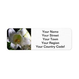 Easter Lily White Return Address Label