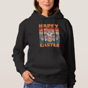 Easter Little Rabbit with painted Eggs Hoodie