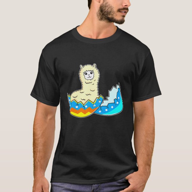 Easter Llama Easter Egg Kids  Premium T-Shirt (Front)