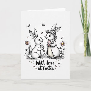 Easter Love Bunny Art Card
