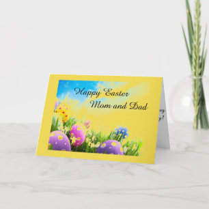 EASTER LOVE TO MY ***MOM AND DAD*** HOLIDAY CARD