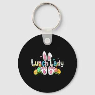 Easter Lunch Lady Bunny Ears Lunch Lady Easter Day Key Ring