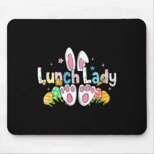 Easter Lunch Lady Bunny Ears Lunch Lady Easter Day Mouse Pad