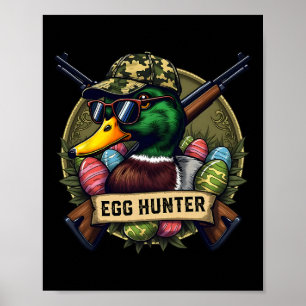 Easter Mallard Duck Cute Easter Egg Duck Hunting H Poster
