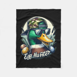 Easter Mallard Duck The Hunt Is On Easter Camo Duc Fleece Blanket