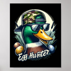 Easter Mallard Duck The Hunt Is On Easter Camo Duc Poster