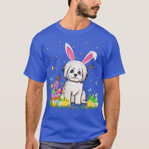Easter Maltese Dog Bunny Egg Hunting Maltese Easte T-Shirt