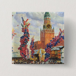 Easter Market at the Moscow Kremlin, 1917 15 Cm Square Badge