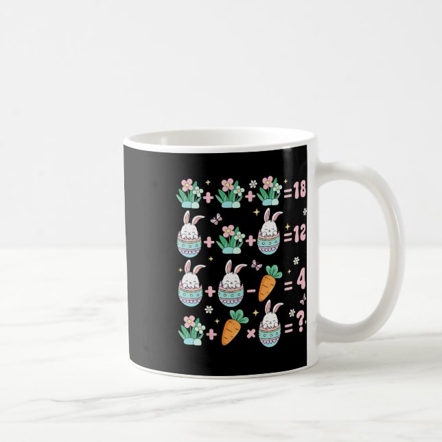 Easter Math Teacher Bunny Fractions Funny Rabbit M Coffee Mug (Right)