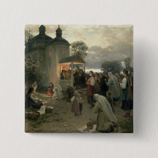 Easter Matins 15 Cm Square Badge (Front)