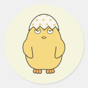 Easter Meh Chick 2 Classic Round Sticker