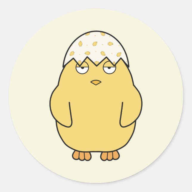 Easter Meh Chick 2 Classic Round Sticker (Front)
