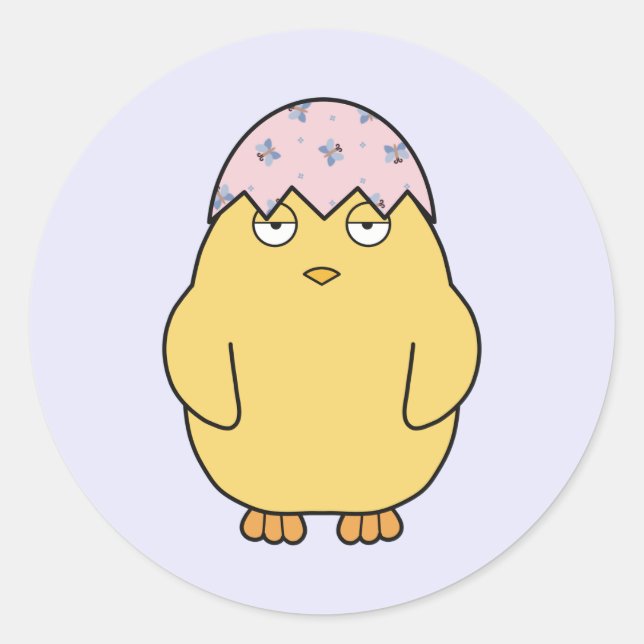 Easter Meh Chick 3 Classic Round Sticker (Front)