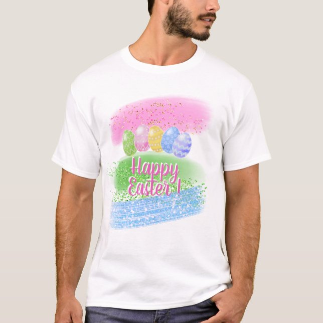 Easter Men's Clothing, easter gift, Happy Easter T-Shirt (Front)