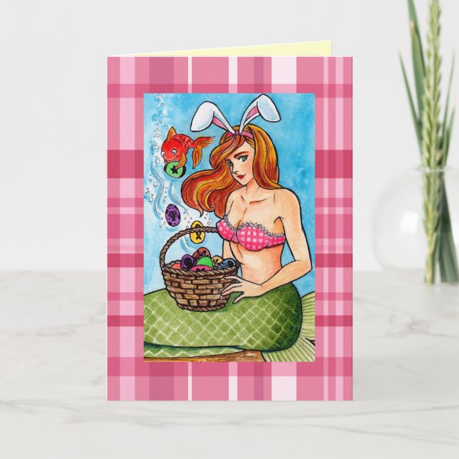 Easter Mermad and her little helper Holiday Card (Front)