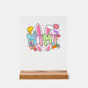 Easter Mimi Bunny Ears Coquette Bow Easter Rabbit  Acrylic Sign
