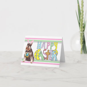 Easter Miniature Schnauzer Holiday Card