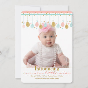 Easter Mobile Photo Birth Announcement