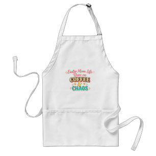 Easter Mom Runs on Coffee & Chaos – Funny Mom Standard Apron