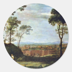 Easter Morning By Lorrain Claude Classic Round Sticker