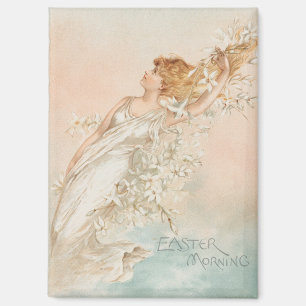 "Easter Morning" - Vintage Print, L. Prang & Co. Magnet