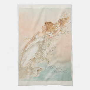 "Easter Morning" - Vintage Print, L. Prang & Co. Tea Towel