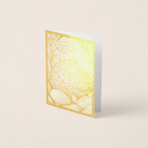 Easter motif b/w cartoon with Easter eggs 97330 Foil Card