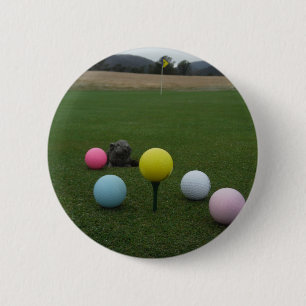 Easter mountain golf course 6 cm round badge