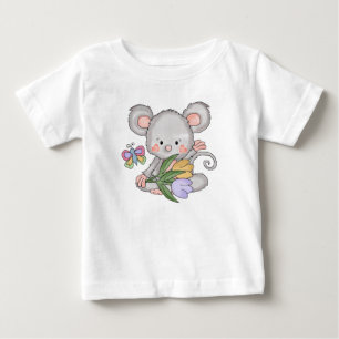 Easter Mouse Cartoon Baby T-shirt