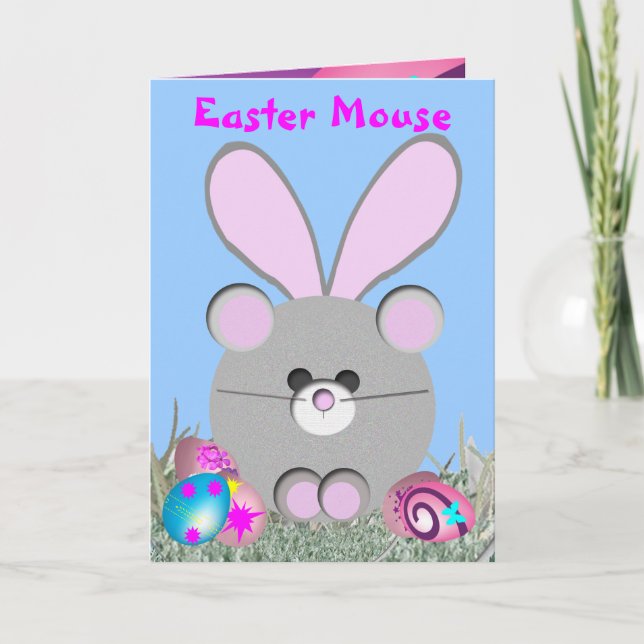 Easter Mouse Holiday Card (Front)