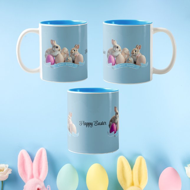 Easter Mug Two Rabbits & Easter Eggs (Creator Uploaded)