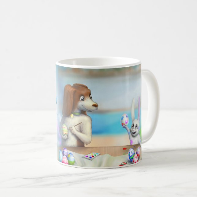 Easter mug with cute animals (Front Right)