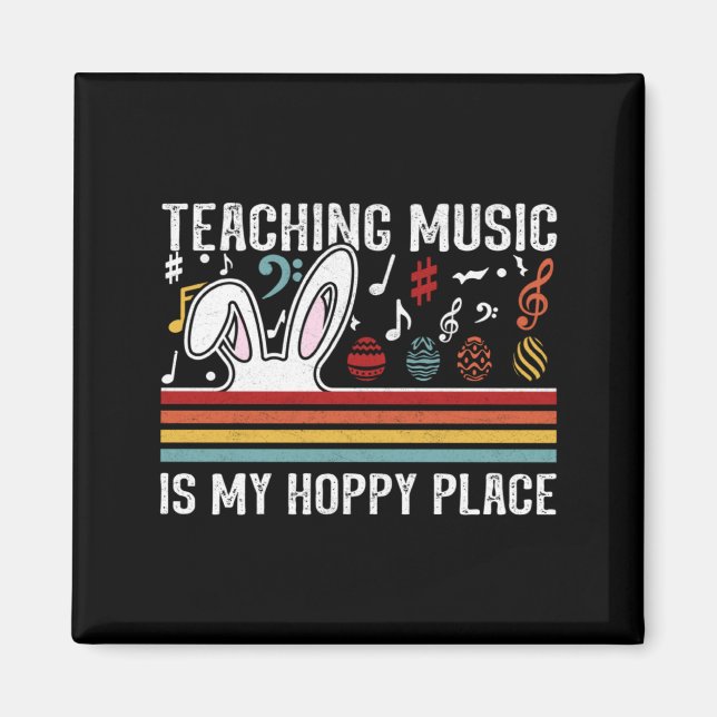 Easter Music Teaching Guitar Teacher Magnet (Front)