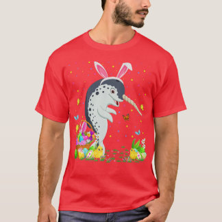 Easter Narwhal Fish Bunny Egg Hunting Narwhal East T-Shirt