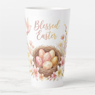 Easter Nest with Eggs Latte Mug